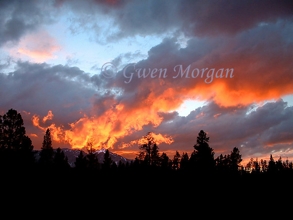 Fiery Mountain Sunset